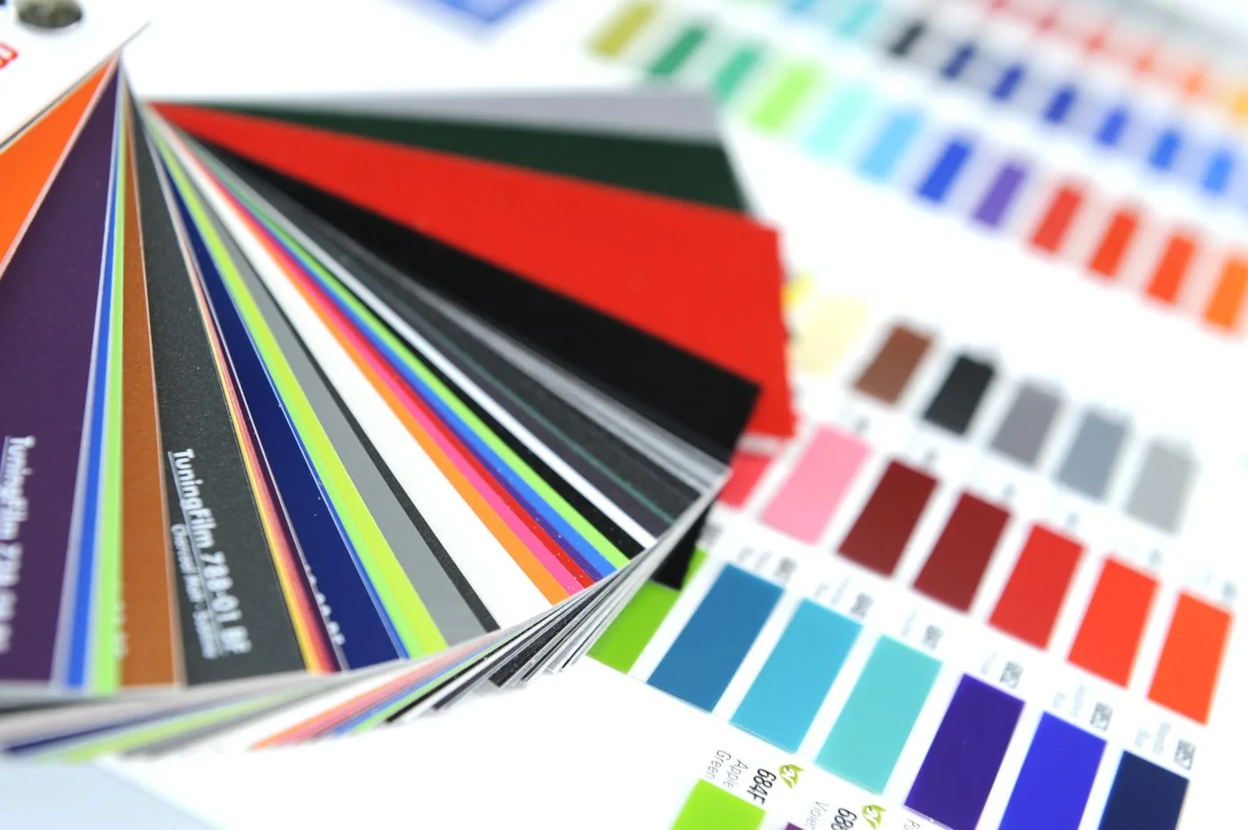 Cartas de color de vinilo