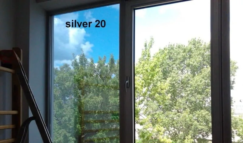 Lámina de control solar plata espejo para privacidad en viviendas y edificios — imagen 2