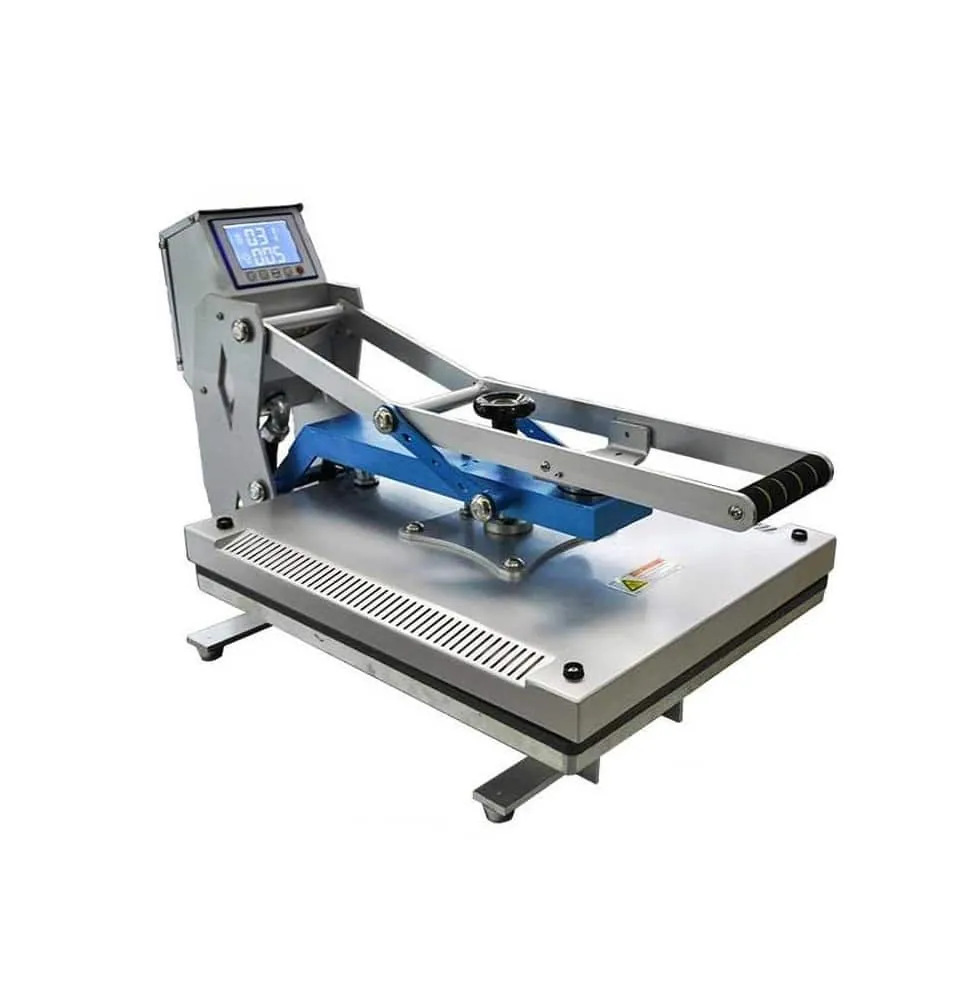Prensa térmica PT16 de apertura vertical automática para vinilo textil y transfer