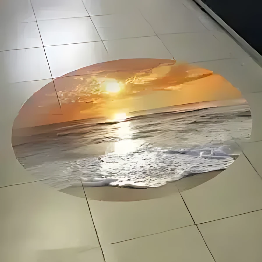 Laminado antideslizante 42FLOOR/R9 texturizado para suelos y displays Pop-Up