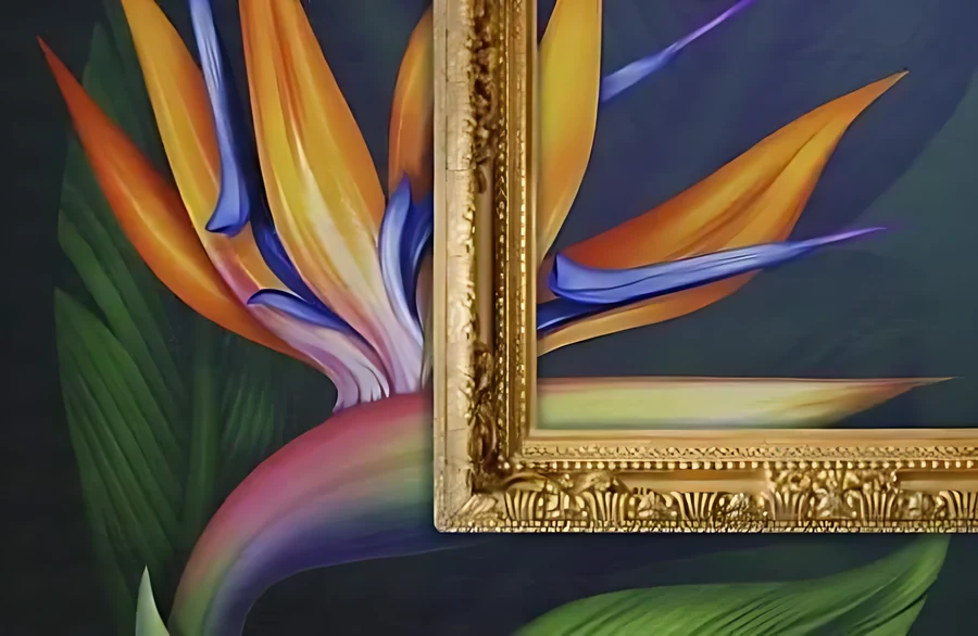 Vinilo mural WW Canvas con relieve que imita el lienzo artístico